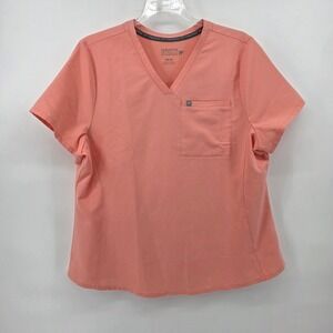 Fabletics Feel Good Performance Medical Workwear Peach Scrub Top Womens XXL/1X